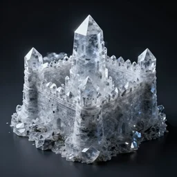 a crystal transformed into a fortress