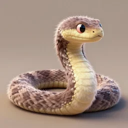 fluffy snake. detailed digital art by greg rutkowski, thomas kinkade, keith parkinson, artstation, cgsociety, 8 k, hd