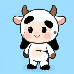 Cartoon cow girl