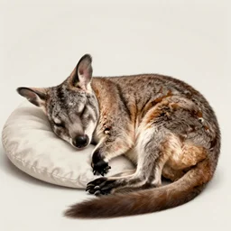 sleeping possum having a nightmare, dreaming illusion, highly detailed, trending on artstation