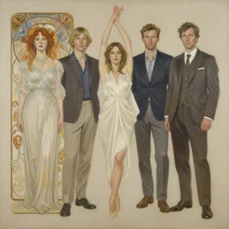 beautiful neutral earth toned palette knife painting of florence welsh of florence and the machine, artwork by yoji shinkawa jeremy mann, full character portrait 💃🤸♀, charlie bowater and magali villeneuve and alphonse mucha, gaston bussiere, craig mullins, j. c. leyendecker, by artgerm