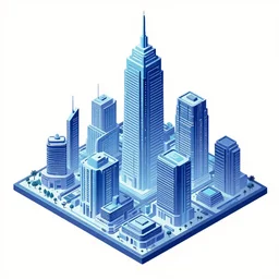 cyberpunk, city, isomatric