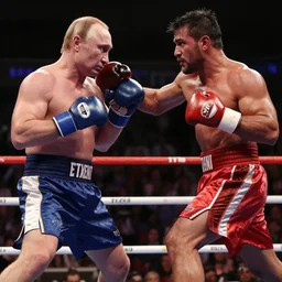 putin as ivan drago in rocky iv knocking out rocky balboa