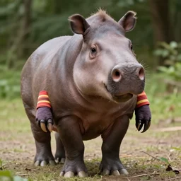 A tapir dressed up as the Nostalgia Critic.