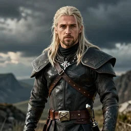 ryan gosling as geralt of rivia, photorealistic cosplay