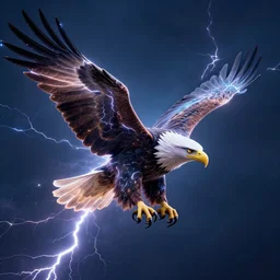 Eagle made out of lightning