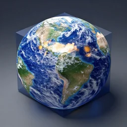 earth as a cube by michael divine, very very beautiful, trending on artstation
