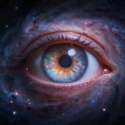 eye of a galaxy, beautiful, ( stylized, artgerm, artstation, hd, cgsociety, cgi, realistic, dramatic, cinematic, artistic, trending, detailed )