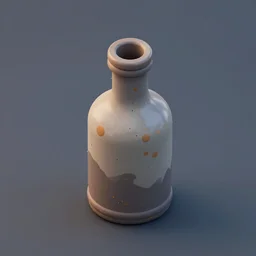 an old bottle isometric 3 d icons for mobile game, 8 k resolution, gamedesign, octane render, blender 3 d