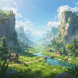 a very very very very beautiful fantasy landscape. trending on artstation 8k hq