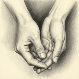 drawing of hands by michael mentler