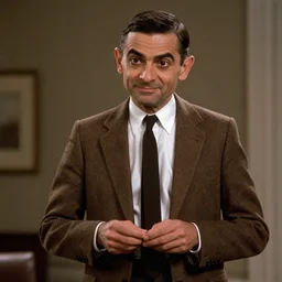 A still of Mr Bean as the Terminator in The Terminator (1984)