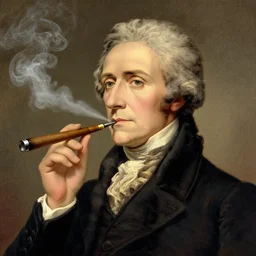 alexander hamilton smoking a blunt