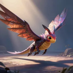 a flying beholder creature in the style of pixar, adorable and whimsical, fantasy, elegant, digital painting, artstation, unreal engine, octane render, concept art, matte, sharp focus, vibrant colors, high contrast, illustration, art by h. r. giger