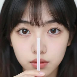 pov someone with a straw in their nose is about to poke you in the eye with it