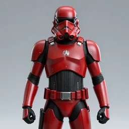 super soldier, symmetrical portrait scifi, power armor storm trooper red and black detailed matte painting hyperdetailed trending on artstation moebius photorealism retrofuturism # film 8 k resolution back lit