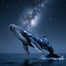 whale on mars, photorealistic, very detailed, high definition landscape, gorgeous whale, stars and milky way galaxy, award winning photograph, nature photography