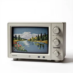 embroidered oscilloscope, professional product shot, isolated on a pure white background, centered, entire object in frame, sharp focus, soft studio lighting