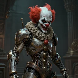 biomechanical dieselpunk clown 4 k unreal engine artstation cinematic mood lighting by emil melmoth h r giger brian froud gustave dore albrecht durer hieronymus bosch greg rutkowaki