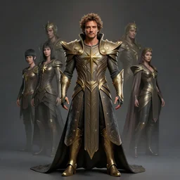 full body portrait of pedro pascal as a magical star guardian. detailed face, concept art, intricate, highly detailed 8 k, smooth, sharp focus, handsome and aesthetic shape of face and body, artgerm, artstation, art by zexi guo and nira and junpei suzuki and gharliera and rinotuna