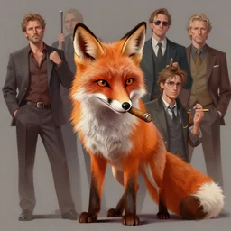 A digital painting of a Fox with a cigarre , by Stanley Artgerm Lau, frank frazetta, Rossdraws, James Jean, gerald brom, Andrei Riabovitchev, Marc Simonetti, and Sakimichan, trending on artstation, SFW version