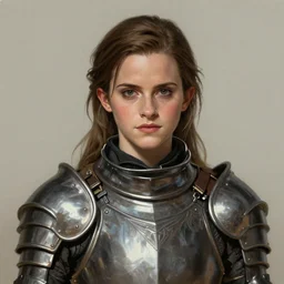 a professionally painted portrait of a beautiful Emma Watson, clothed in military armor, olive skin, long dark hair, beautiful bone structure, symmetrical facial features, intricate, elegant, digital painting, trending on Artstation, concept art, smooth, sharp focus, illustration, from Metal Gear by Ruan Jia and Mandy Jurgens and Artgerm and William-Adolphe Bouguerea, award winning