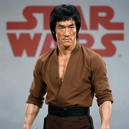 bruce lee as anakin skywalker in star wars episode 3, 8k resolution, full HD, cinematic lighting, award winning, anatomically correct