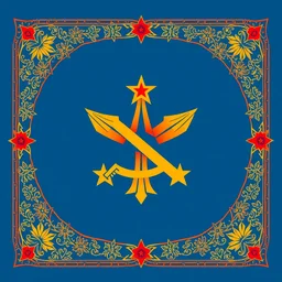the soviet union flag on a shemagh, fashion design - n 4