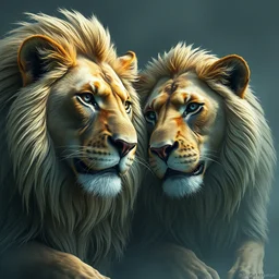 william dafoe and lions, intricate, highly detailed, digital painting, artstation, concept art, smooth, sharp focus, illustration, unreal engine 5, 8 k, art by artgerm and greg rutkowski and alphonse mucha