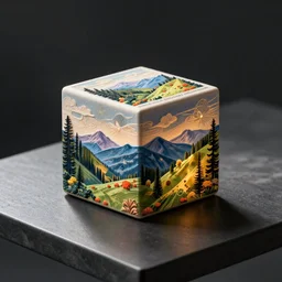cube on table