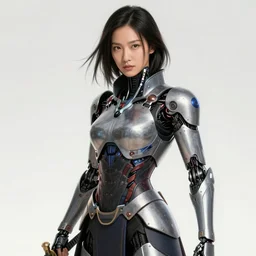 lucy liu as samurai cyborg, art by gerald brom