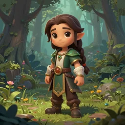 bev doo, little, enchanted, nitid and detailed background, forest drawing elegant, highly detailed, digital painting, artstation, concept art, matte, sharp focus, illustration, hearthstone,