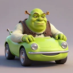 shrek as an evil car