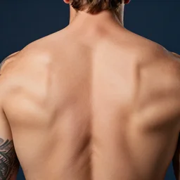 a person with a tattoo on their back, tom brady as a new england patriot, a tattoo by joze ciuha, trending on instagram, cubism, tattoo, clean, intricate