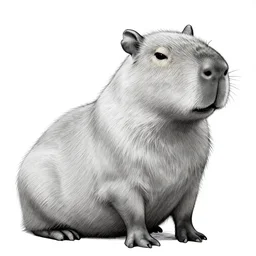 capybara manga, b & w