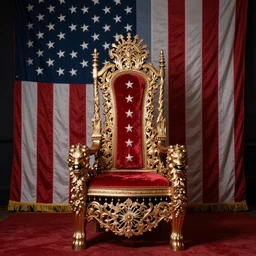 portrait of the united states throne room, patriotic, 4th of july, god bless america, empty, dramatic, dazzling