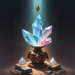 a lamp of crystal gems, digital art, fantasy art