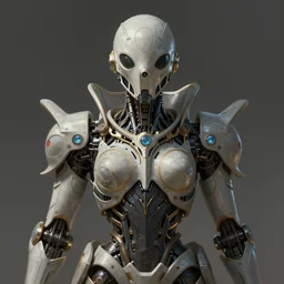 low angle shot of a fractal cyberpunk gazmask robot character, intricate, elegant, highly detailed, centered, digital painting, artstation, concept art, smooth, sharp focus, illustration, artgerm, Tomasz Alen Kopera, Peter Mohrbacher, donato giancola, Joseph Christian Leyendecker, WLOP, Boris Vallejo