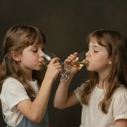 kids drinking wine