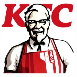 pointillism Propaganda poster of kfc