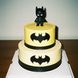 chinese bat superhero birthday cake, kodak film,