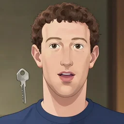 anime key-visual of Zuckerberg the Zuck, close up, hd
