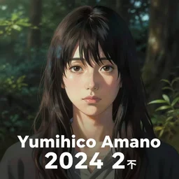 a portrait of a character in a scenic environment by yumihiko amano