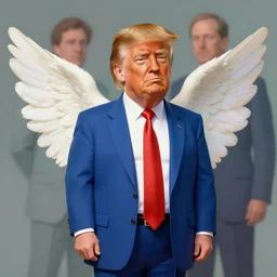 vibrant muted colors, still of a angelic donald trump, by arthur adams, by tom bagshaw, by henry asencio, by kikuchi hideyuki, by albert bierstadt, ink, cinematic, insanely detailed and intricate, hypermaximalist, elegant, ornate, hyper realistic, super detailed