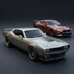 a muscle car based on nissan, bmw and chevrolet sports car body styles, nissan sports cars, chevrolet sports cars, trending on artstation, unreal engine, studio lighting, by jotaautomotive and nancorocks