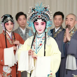 chinese opera lady with headdress by wlop, james jean, guweiz, robert mccall, akihiko yoshida