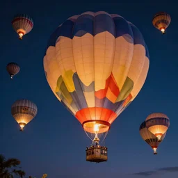 we watch as the massive balloons fly into the night sky, realistic, 8 k, extremely detailed, cgi, trending on artstation, hyper - realistic render, 4 k hd wallpaper, premium prints available, by greg rutkowski