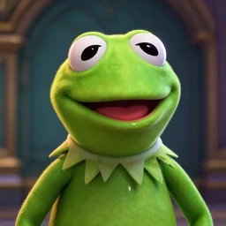 kermit the frog as a character in the game league of legends, with a background based on the game league of legends, detailed face, epic lighting, rendered in unreal engine 5, sharp, highly detailed
