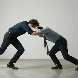 divisive man, pushing others down, photo, realistic, 8k n- 9 W- 1088