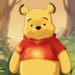 photograph of evil winnie the pooh, pooh as a fierce bear alien hybrid